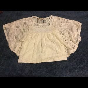 Girls white laced shirt